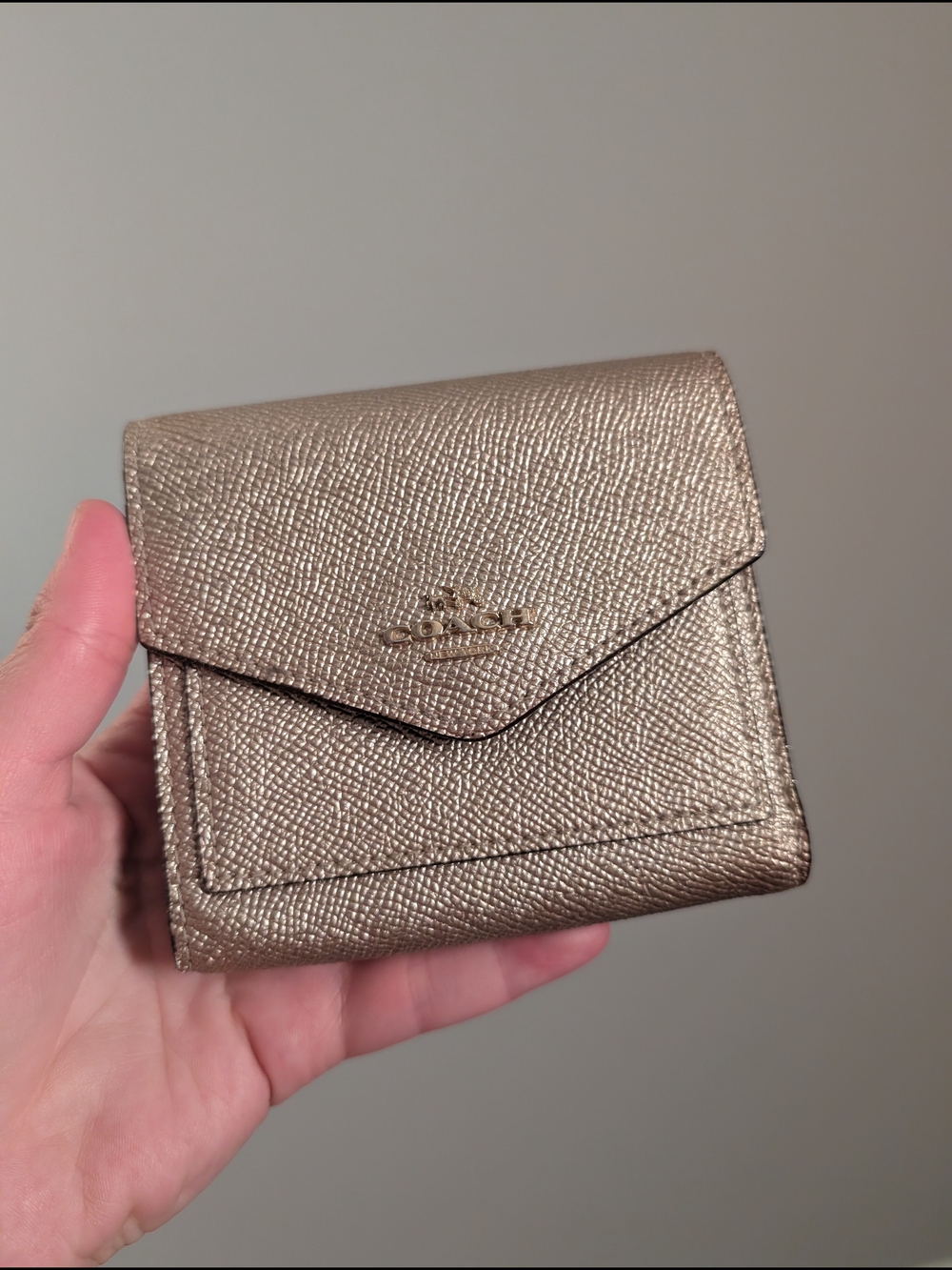 Coach Metallic Gold Small Wallet